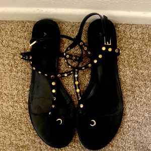 Aldo Starla black gold studded sandal
